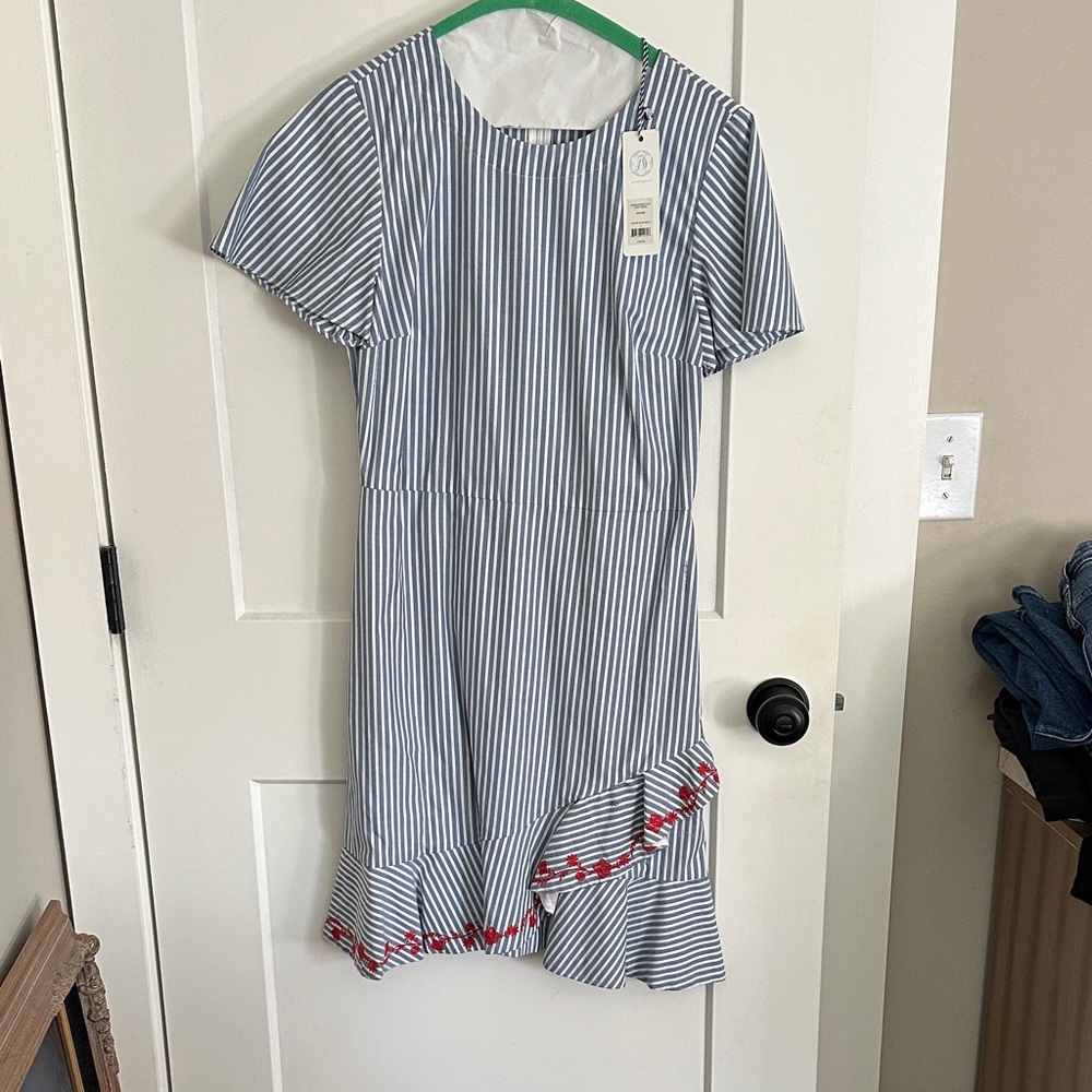 Draper James Striped Blue and White Kids Dress